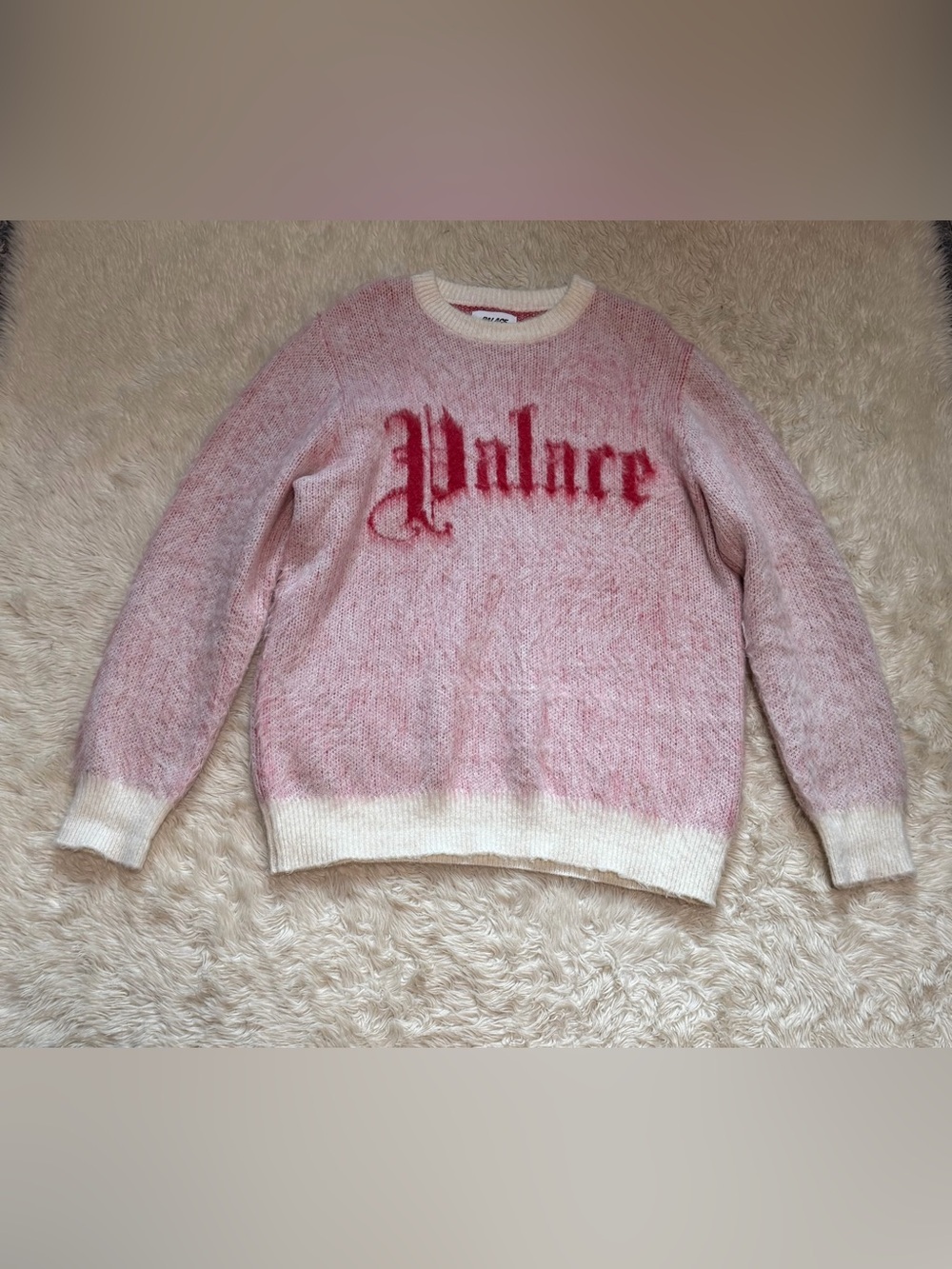 Palace Rare Ye Olde Palace Knit Mohair Blend Fuzzy Sweater - Size XL